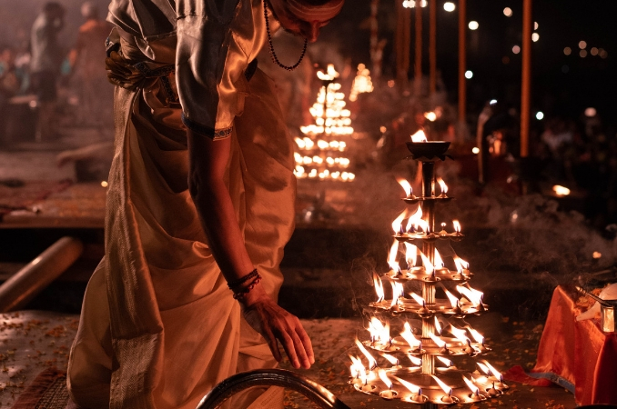 festività indiane diwali luci