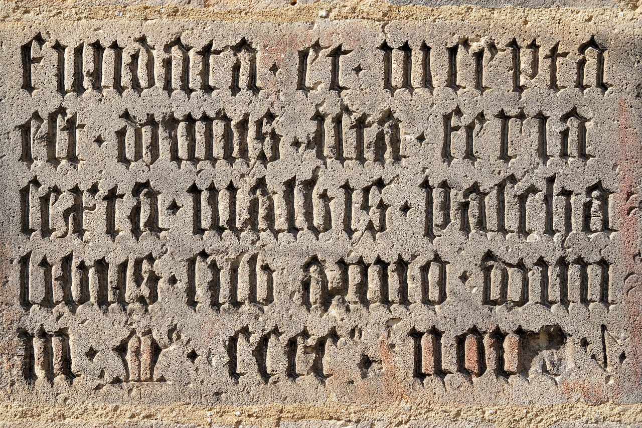 Lingue neolatine iscrizione gotica